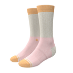 The Pinky Toes | Tri Color Block Heel Hammock™ Crew Socks - Shinesty