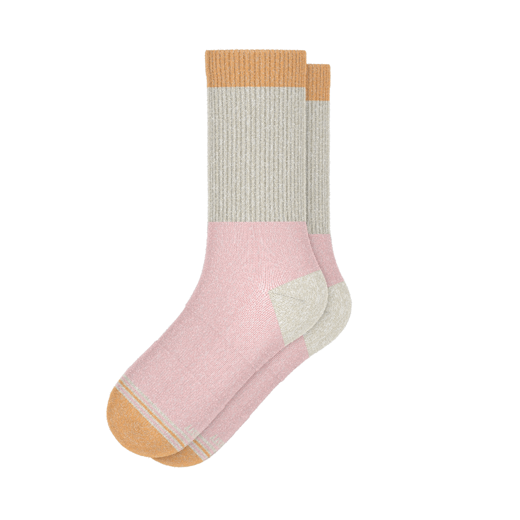 The Pinky Toes | Tri Color Block Heel Hammock™ Crew Socks - Shinesty