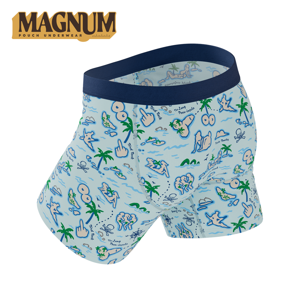 The Pirate's Booty | Naughty Map Ball Hammock® Magnum Big Pouch Underwear - Shinesty