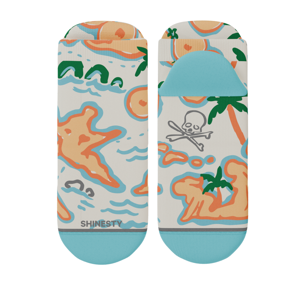 The Pirate's Booty | Naughty Map Heel Hammock™ Ankle Socks - Shinesty