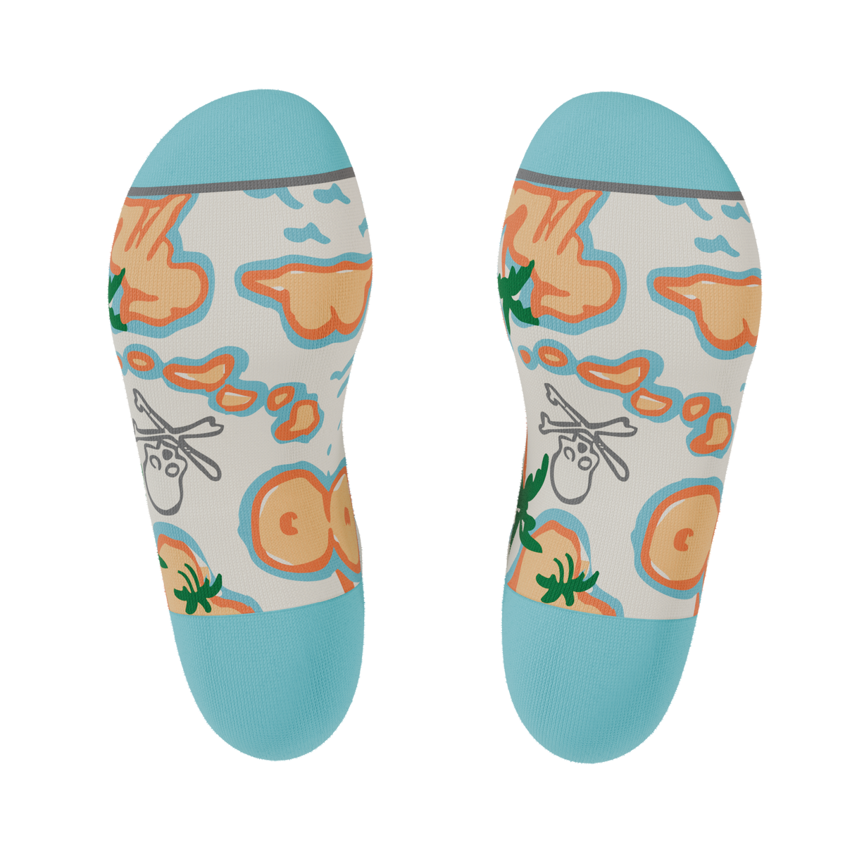 The Pirate's Booty | Naughty Map Heel Hammock™ Ankle Socks - Shinesty