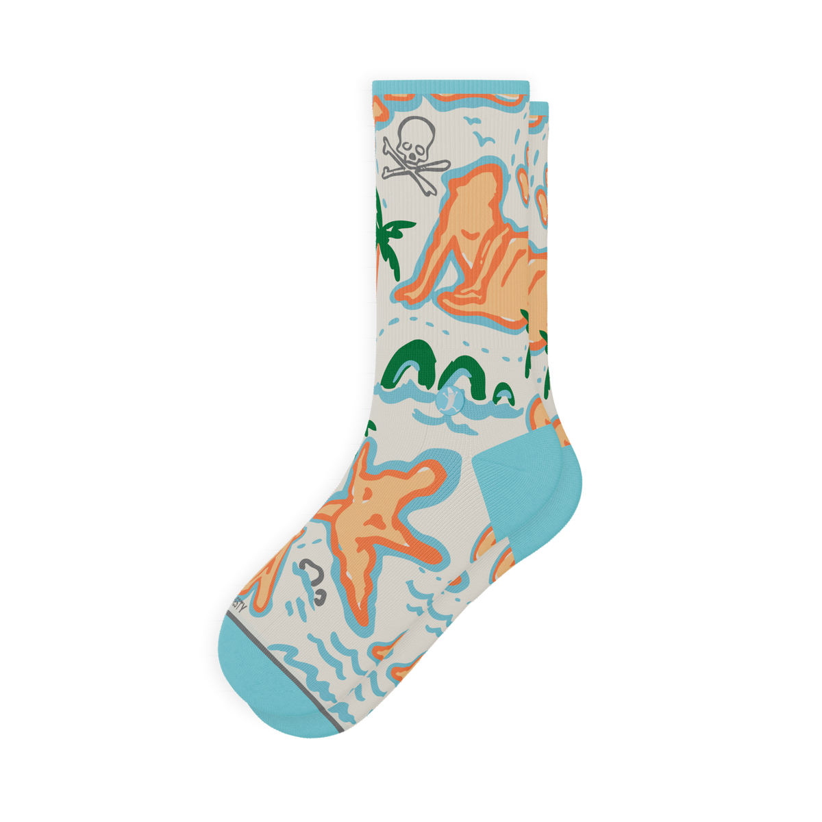 The Pirate's Booty | Naughty Map Heel Hammock™ Crew Socks - Shinesty
