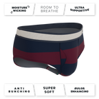The Pitch | Rugby Stripe Ball Hammock® Pouch Underwear Briefs - Shinesty