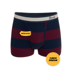 The Pitch | Rugby Stripe Ball Hammock® Pouch Trunks Underwear - Shinesty