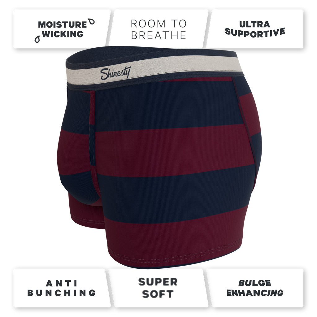 The Pitch | Rugby Stripe Ball Hammock® Pouch Trunks Underwear - Shinesty