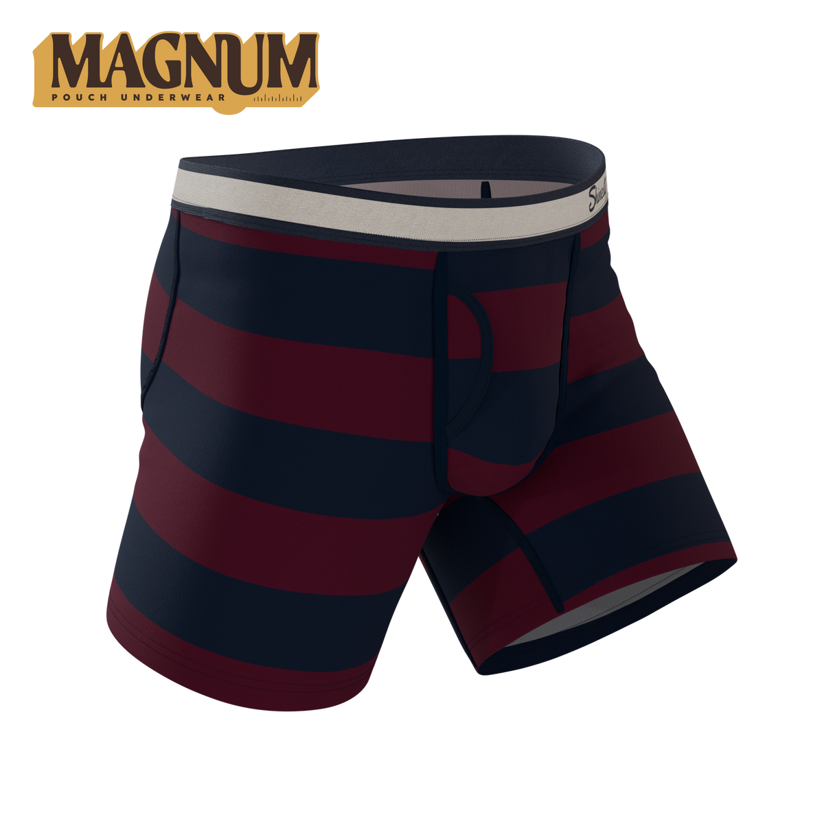 The Pitch | Rugby Stripe Ball Hammock® Magnum Big Pouch Underwear - Shinesty