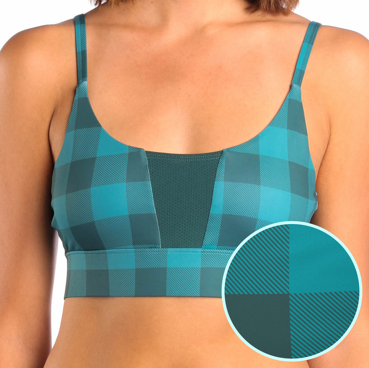 The Plaid And Simple | Green Plaid paradICE™ Boob Hammock™ Cooling Bralette - Shinesty