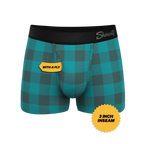 The Plaid And Simple | Green Buffalo Check Ball Hammock® Pouch Trunks Underwear - Shinesty