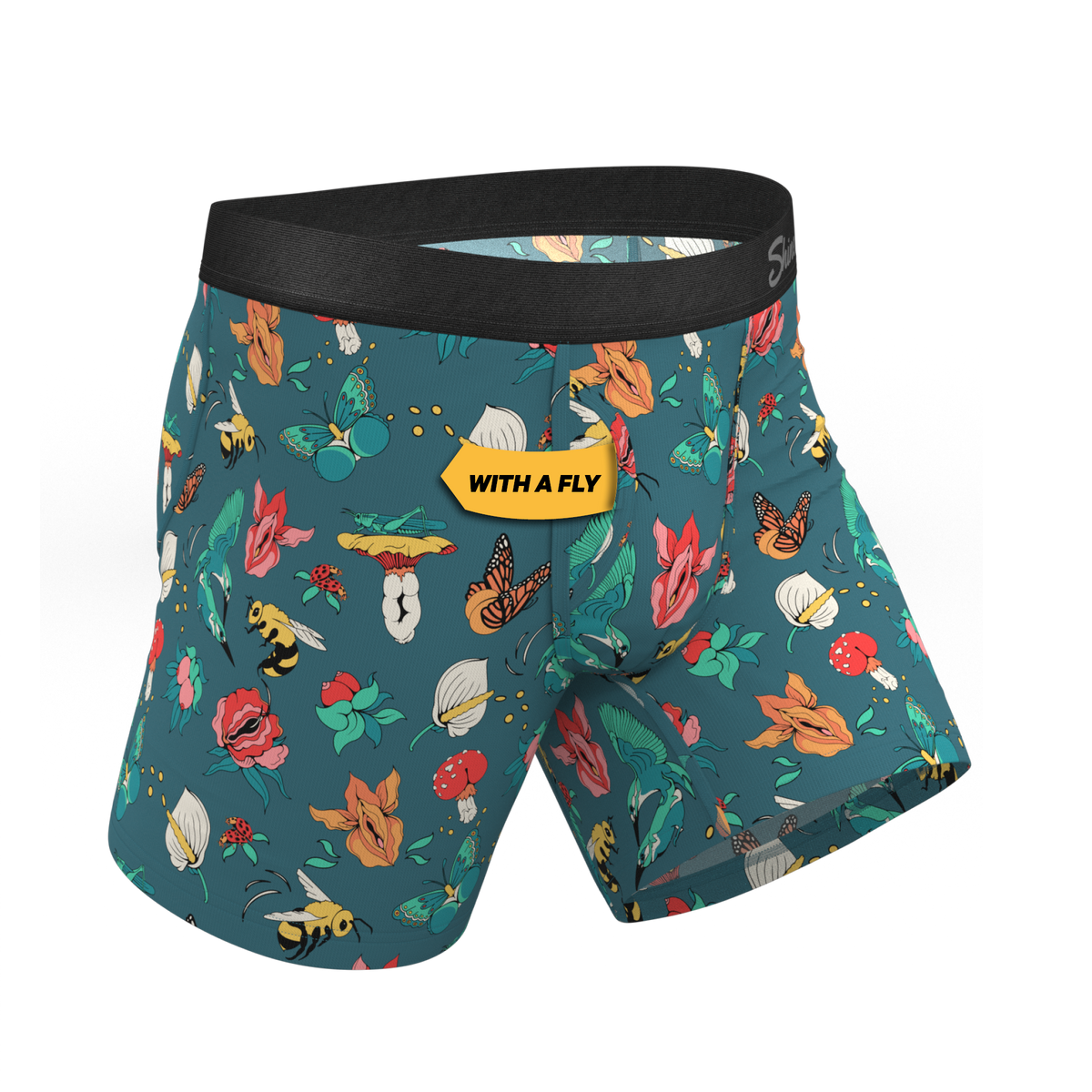The Pollination Station | Birds and Bees Ball Hammock® Pouch Underwear With Fly - Shinesty
