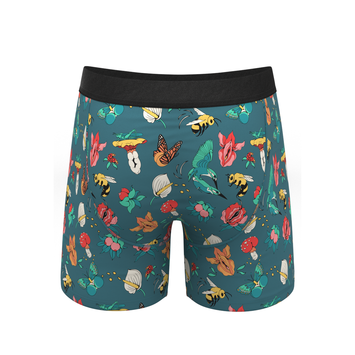 The Pollination Station | Birds and Bees Ball Hammock® Pouch Underwear With Fly - Shinesty