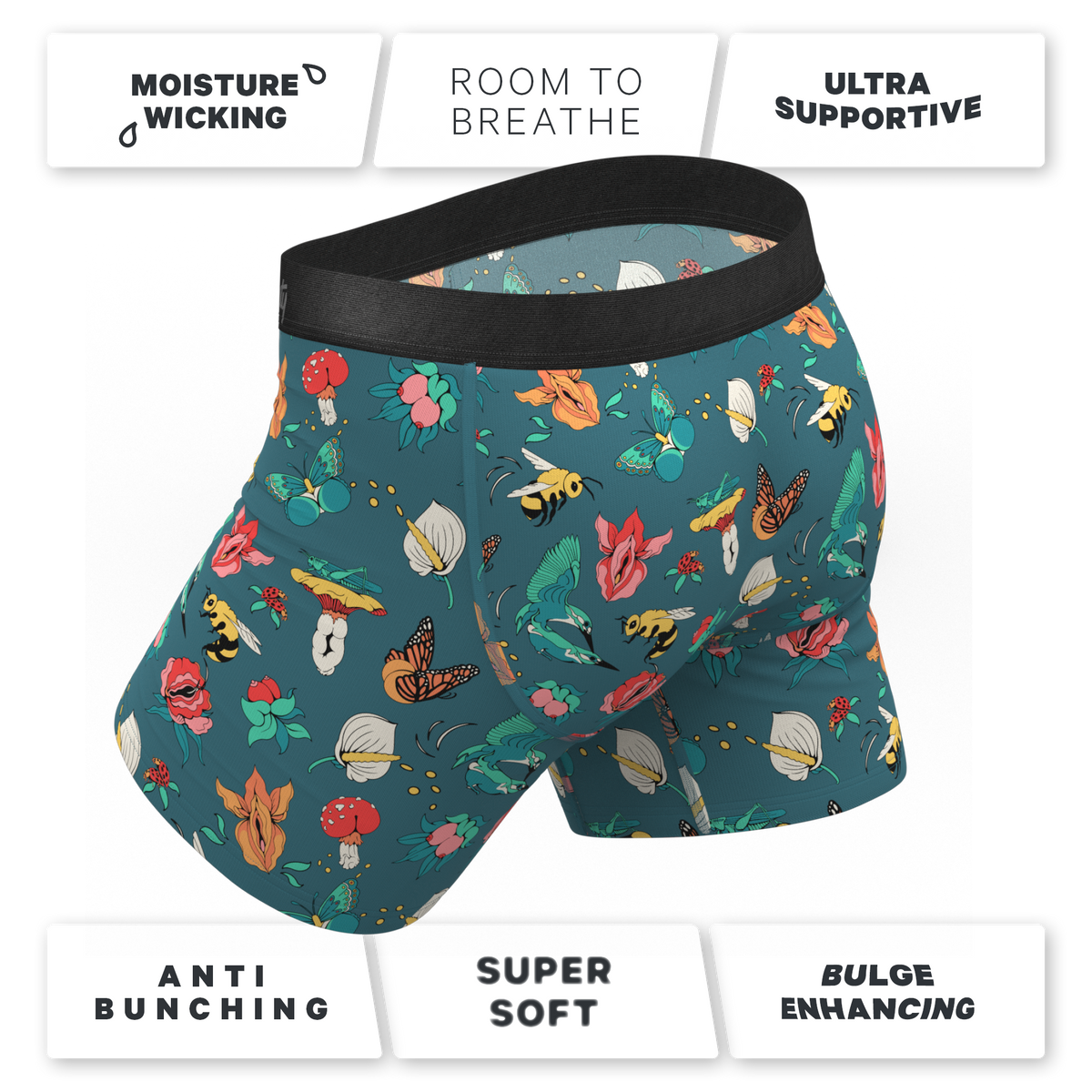 The Pollination Station | Birds and Bees Ball Hammock® Pouch Underwear - Shinesty