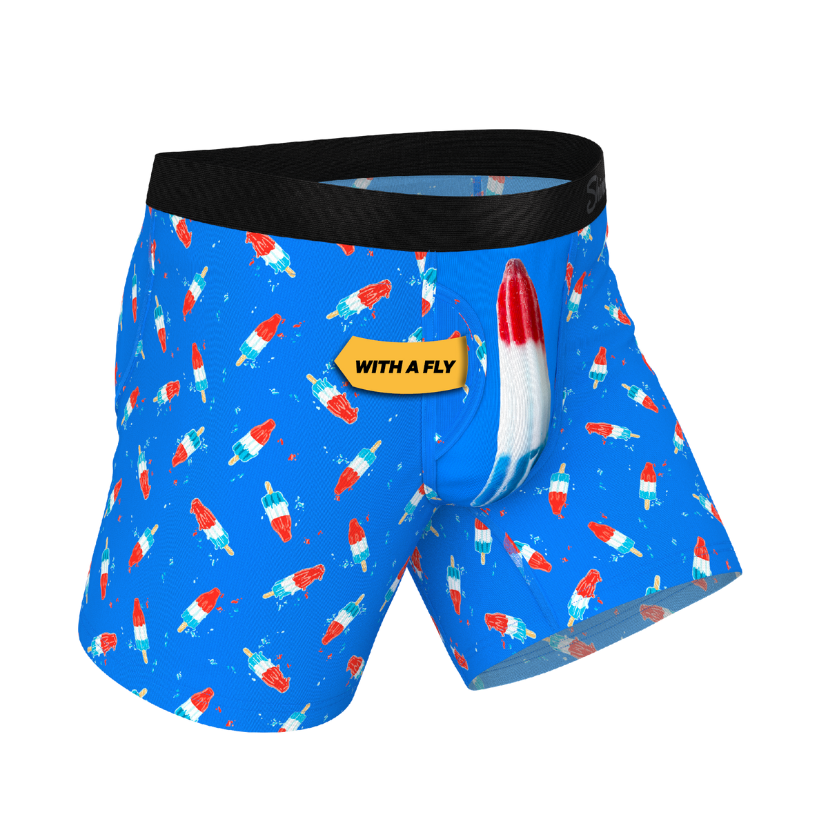 The Popsicle Stick Apex | USA Popsicle Ball Hammock® Pouch Underwear With Fly - Shinesty