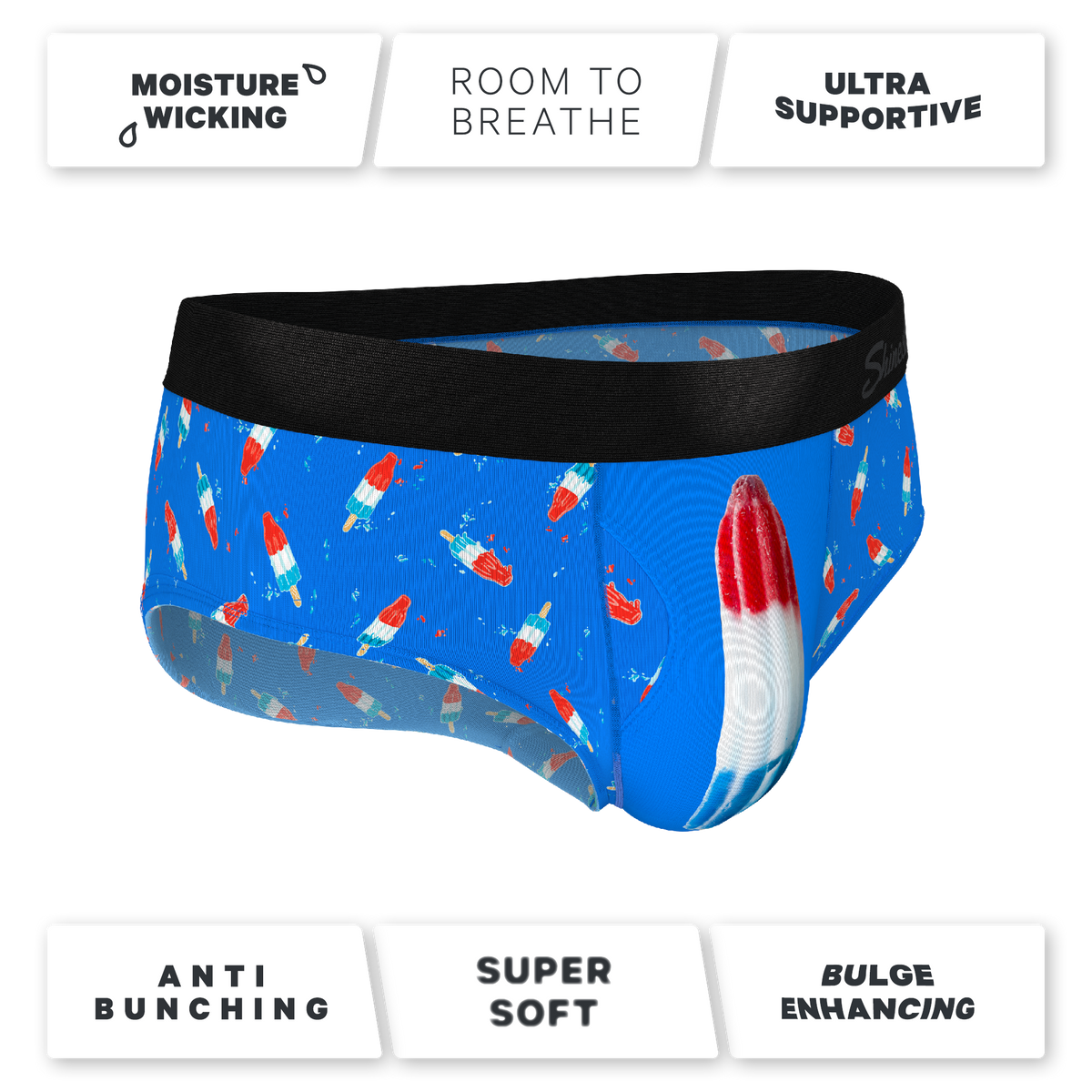 The Popsicle Stick Apex | USA Popsicle Ball Hammock® Pouch Underwear Briefs - Shinesty