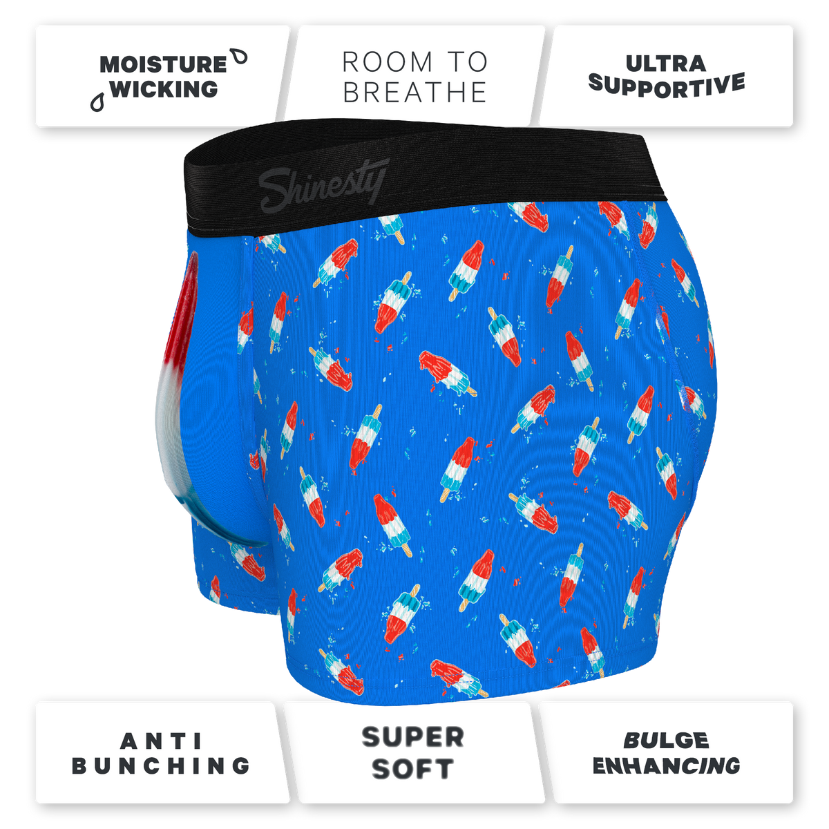 The Popsicle Stick Apex | USA Popsicle Ball Hammock® Pouch Trunks Underwear - Shinesty