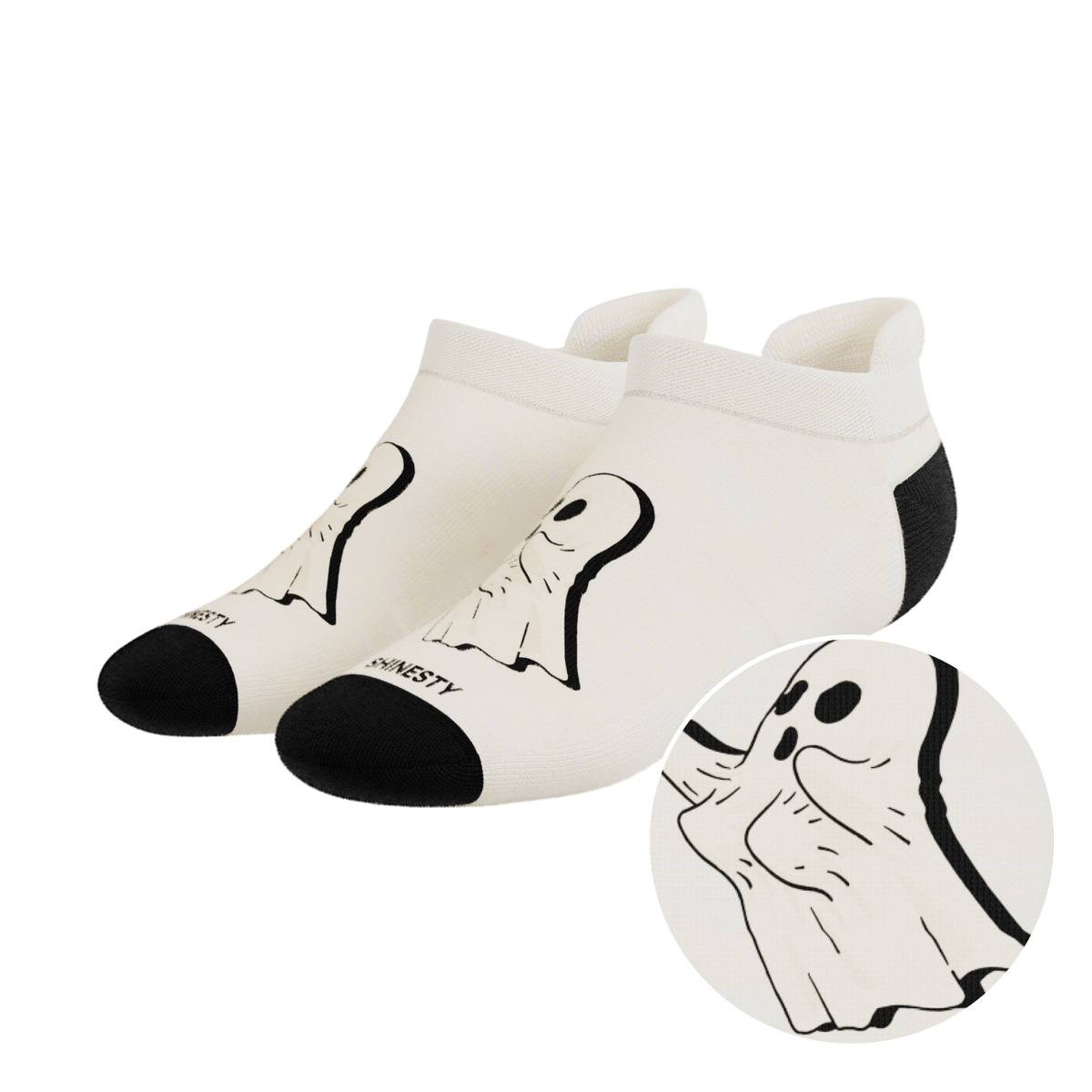 The Possessed Chest | Ghost Heel Hammock™ Ankle Socks - Shinesty