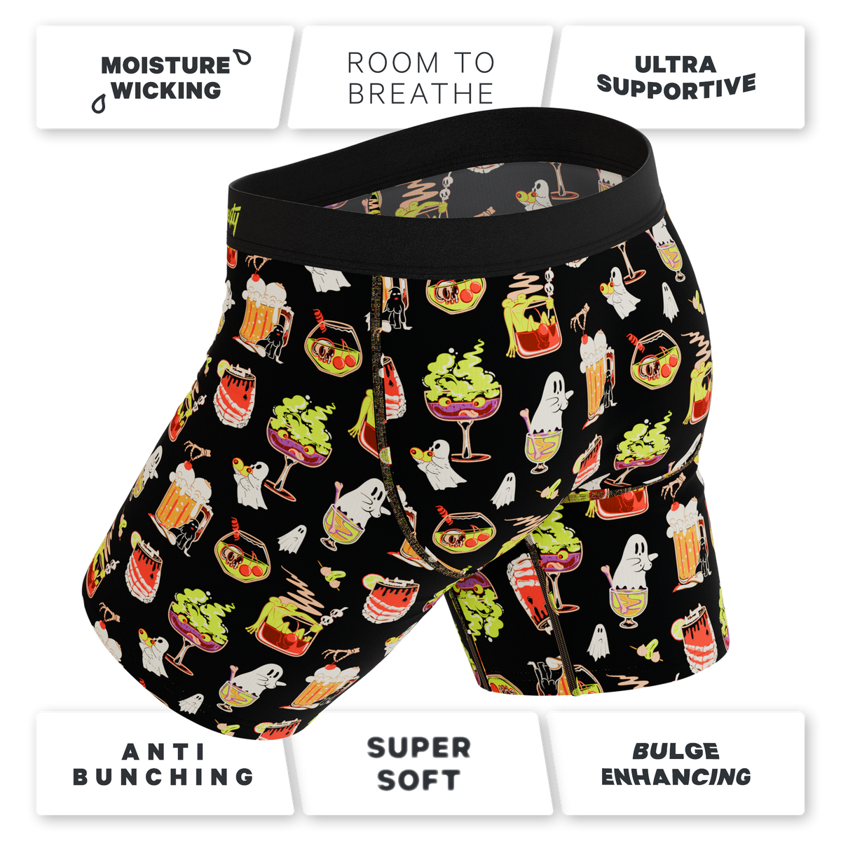 The Potions Pub | Halloween Cocktail Ball Hammock® Boxer - Long Leg - Shinesty