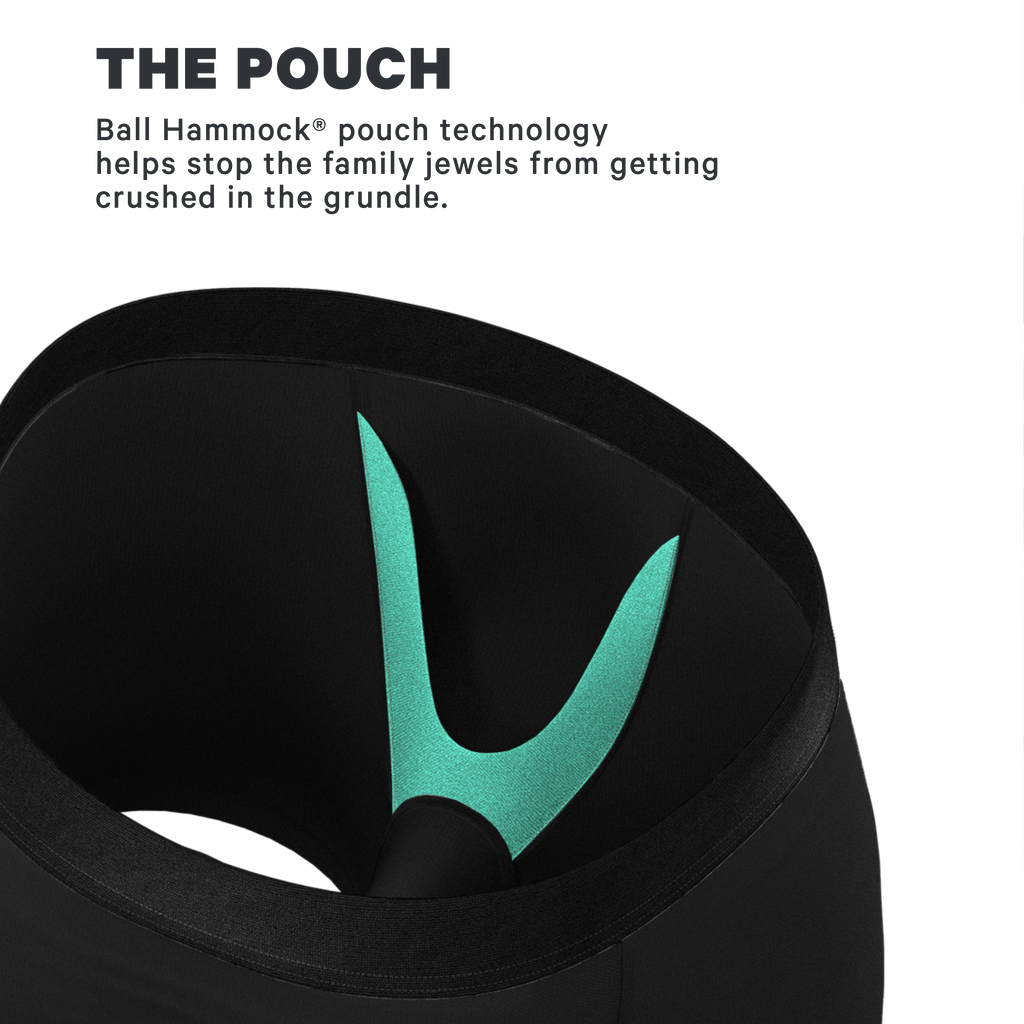 The Threat Level Midnight | Black Fart Proof Ball Hammock® Pouch Underwear - Shinesty