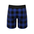 The Precious Plums | Blue Plaid Ball Hammock® Boxer - Long Leg - Shinesty