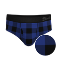The Precious Plums | Blue Plaid Ball Hammock® Pouch Underwear Briefs - Shinesty