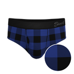 The Precious Plums | Blue Plaid Ball Hammock® Pouch Underwear Briefs - Shinesty