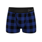 The Precious Plums | Blue Plaid Ball Hammock® Pouch Trunks Underwear - Shinesty