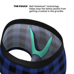 The Precious Plums | Blue Plaid Ball Hammock® Pouch Trunks Underwear - Shinesty
