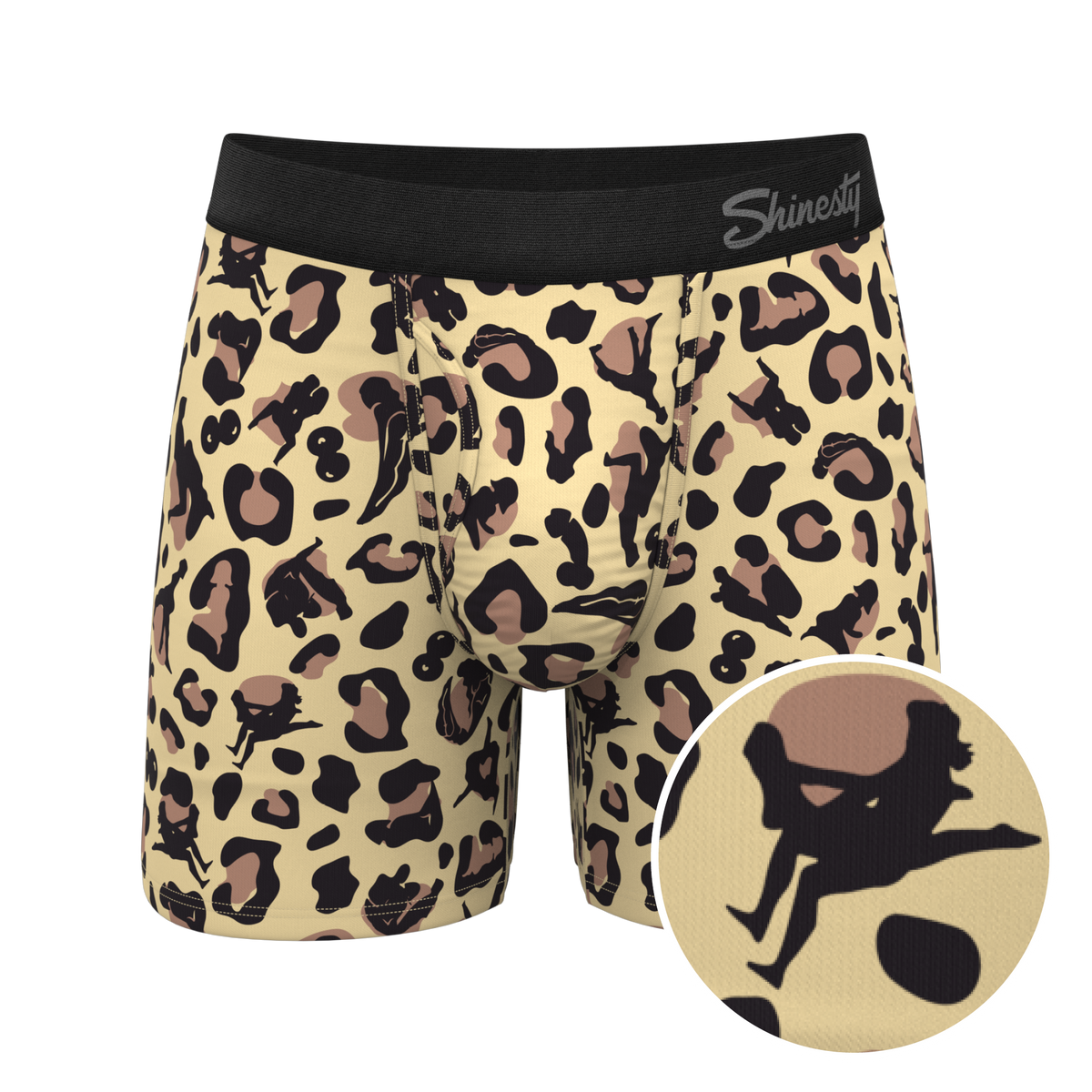 The Primal Passion | Naughty Cheetah Print Ball Hammock® Pouch Underwear With Fly - Shinesty