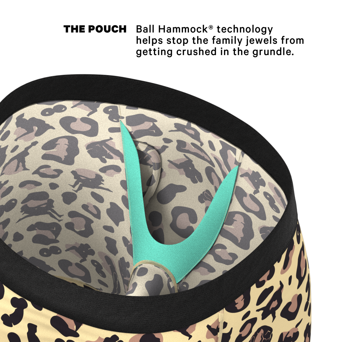 The Primal Passion | Naughty Cheetah Print Ball Hammock® Boxer - Long Leg - Shinesty