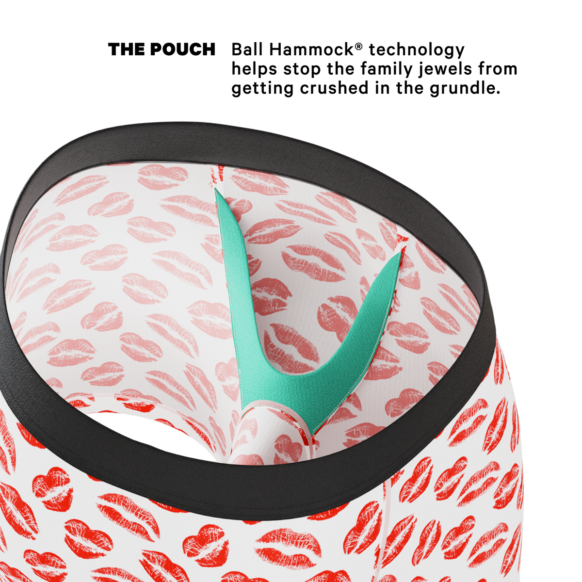 The Pucker Up | Lipstick Kiss Ball Hammock® Pouch Underwear - Shinesty