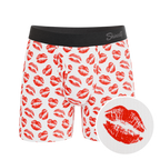 The Pucker Up | Lipstick Kiss Ball Hammock® Pouch Underwear With Fly - Shinesty