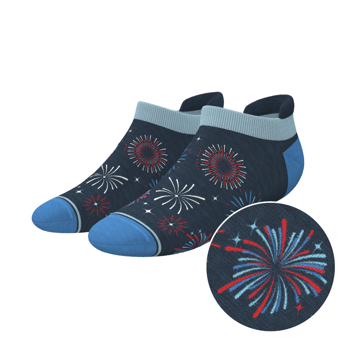 The Pyrotecnips | Naughty Fireworks Heel Hammock™ Ankle Socks - Shinesty