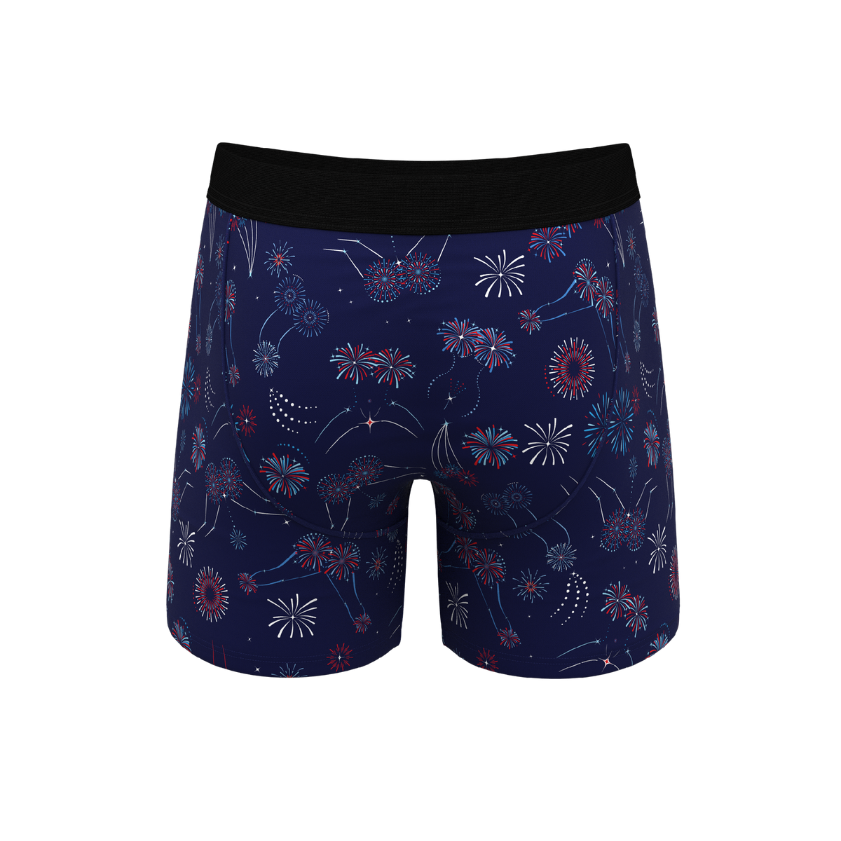 The Pyrotecnips | Naughty Fireworks Ball Hammock® Pouch Underwear With Fly - Shinesty