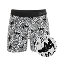 The Racy & Lacy | Provocative Lace Print Ball Hammock® Pouch Underwear With Fly - Shinesty