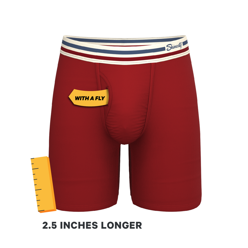 The Ready or Not | Bright Red Retro Ball Hammock® Boxer - Long Leg - Shinesty