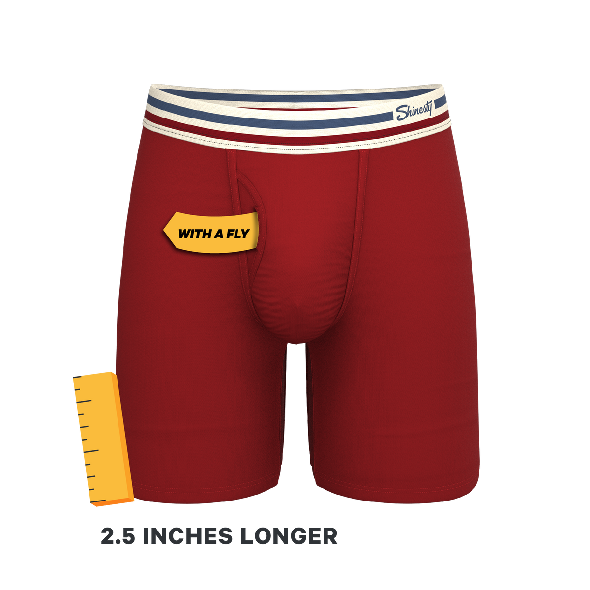 The Ready or Not | Bright Red Retro Ball Hammock® Boxer - Long Leg - Shinesty