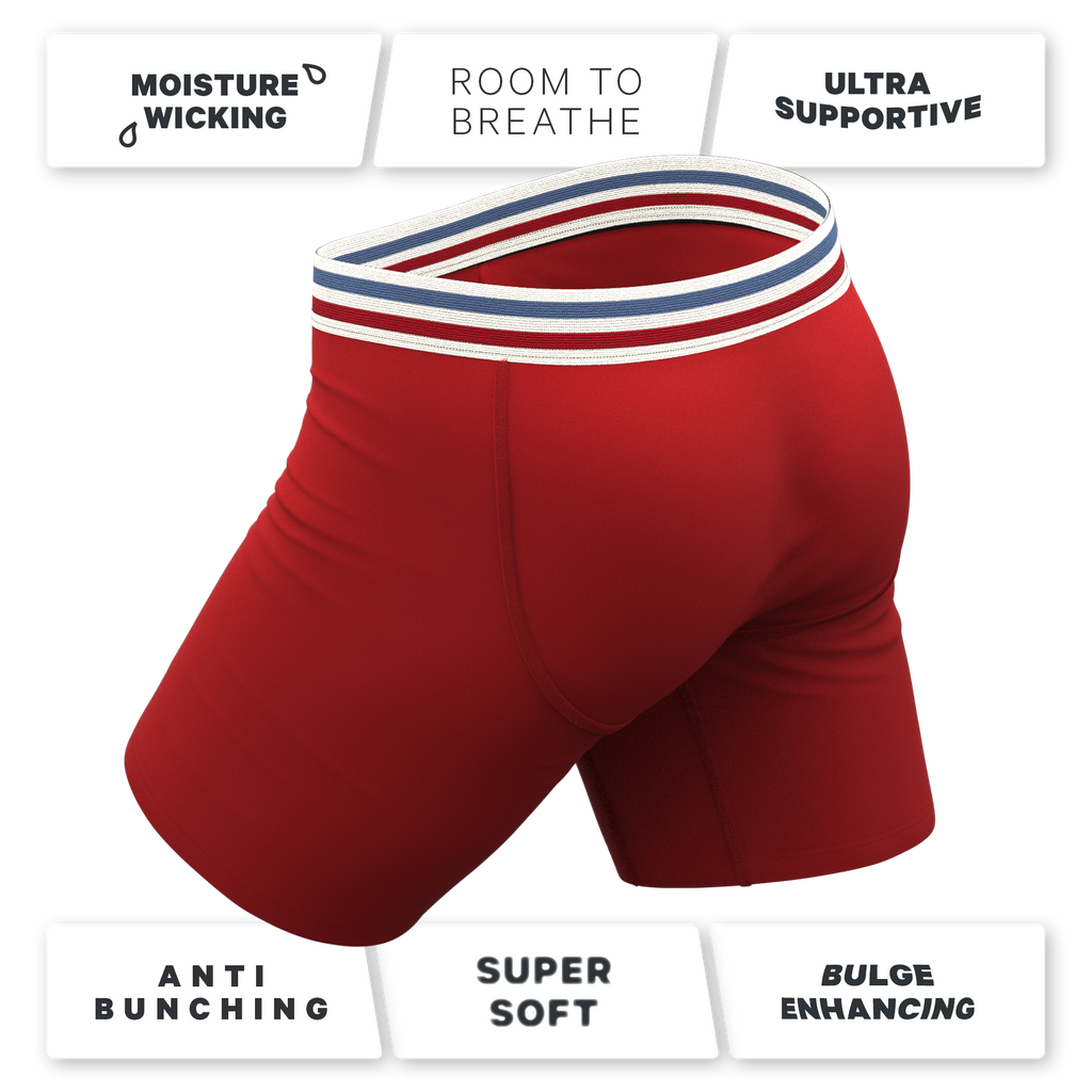 The Ready or Not | Bright Red Retro Ball Hammock® Boxer - Long Leg - Shinesty