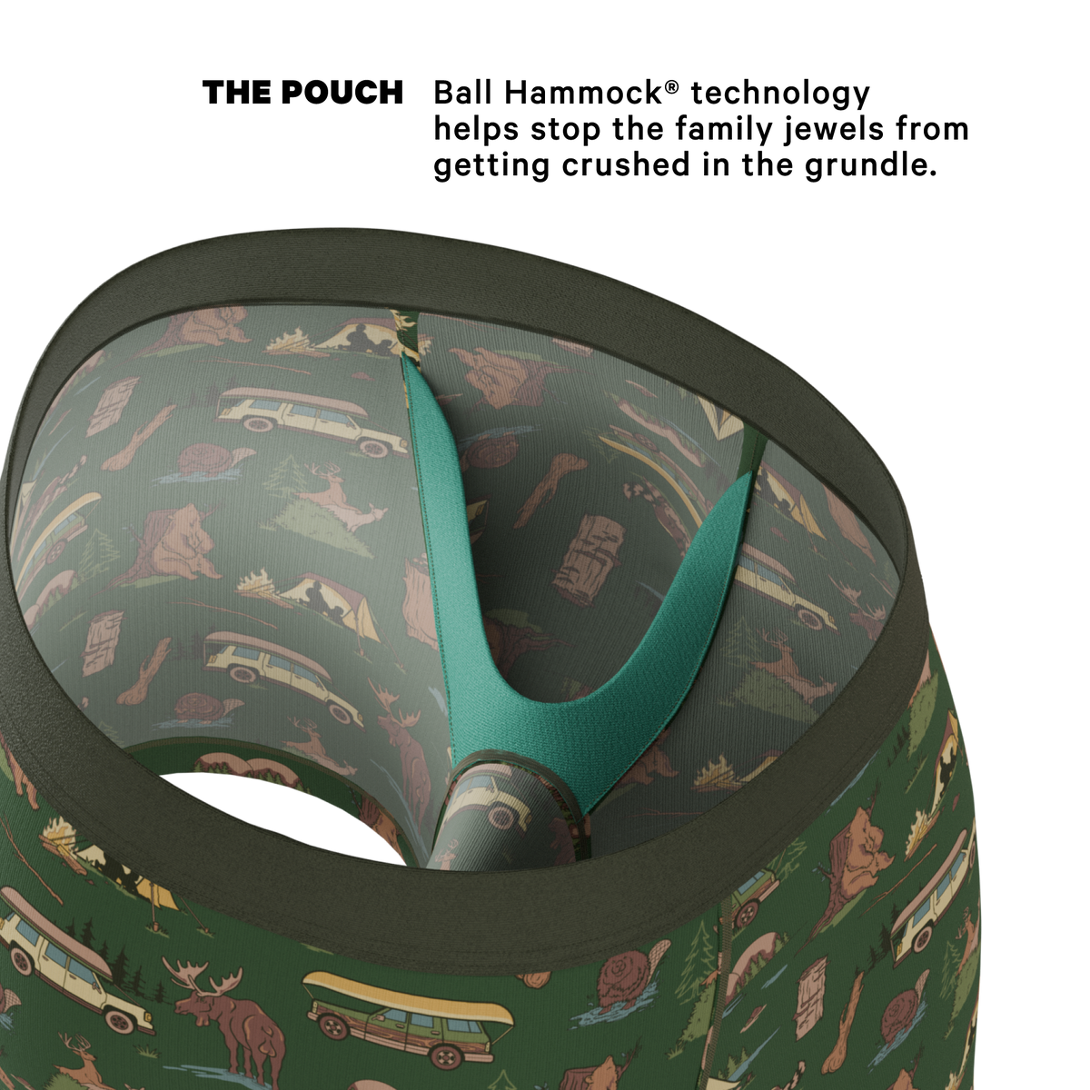 The Really Happy Camper | Camping Ball Hammock® Pouch Underwear - Shinesty