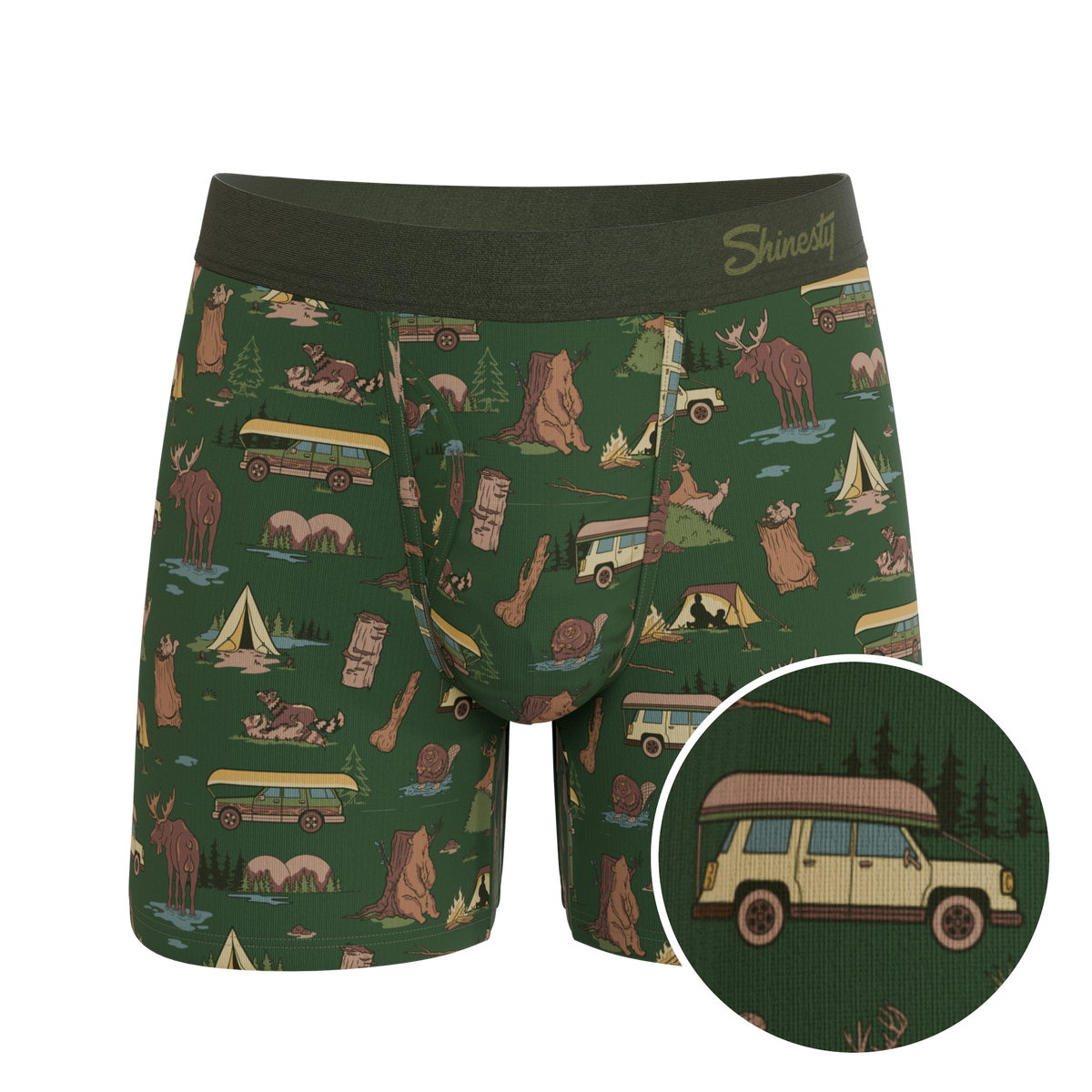 The Really Happy Camper | Camping Ball Hammock® Pouch Underwear With Fly - Shinesty