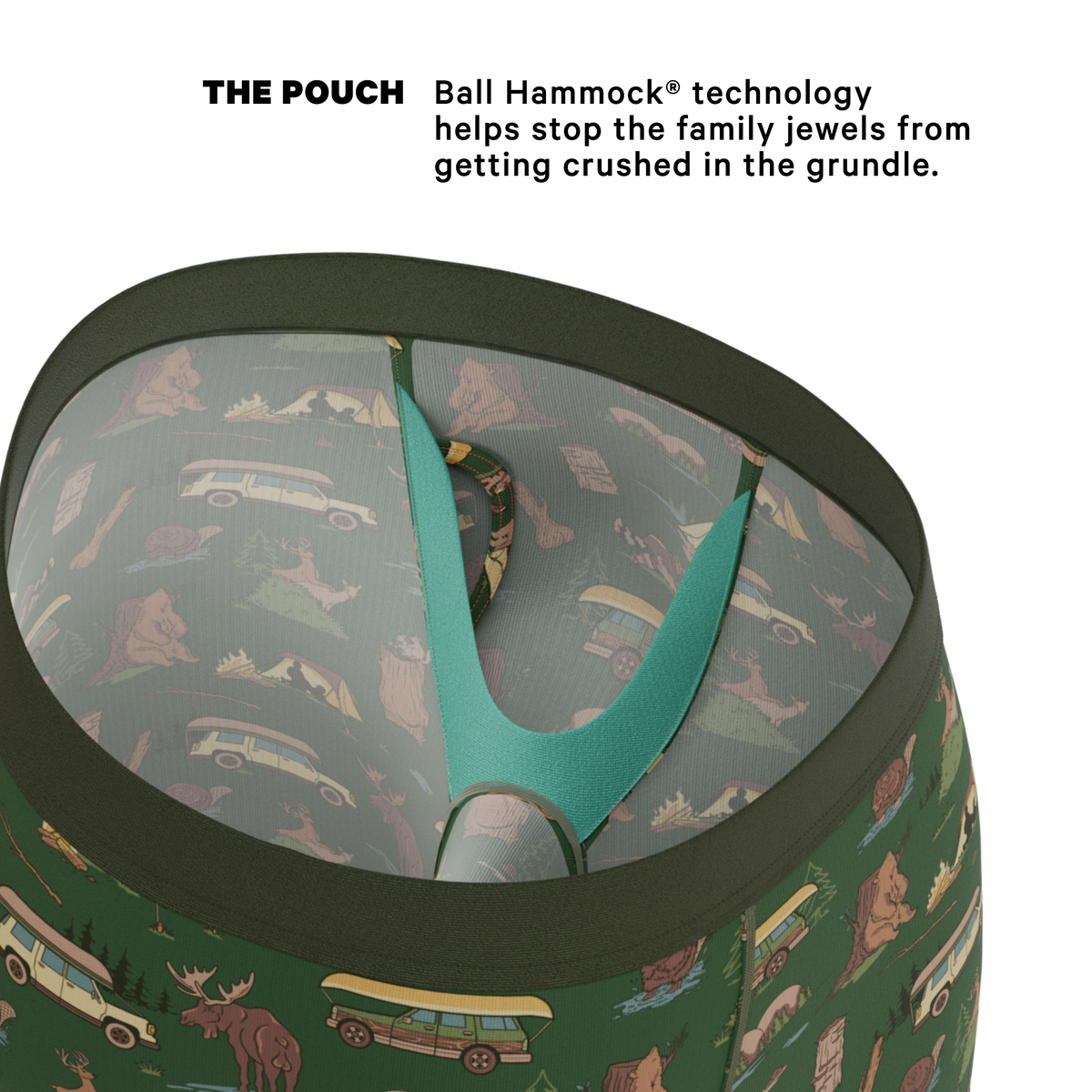 The Really Happy Camper | Camping Ball Hammock® Boxer - Long Leg - Shinesty
