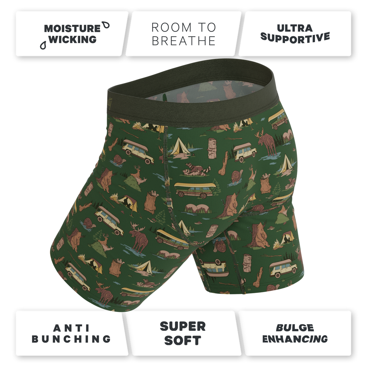 The Really Happy Camper | Camping Ball Hammock® Boxer - Long Leg - Shinesty