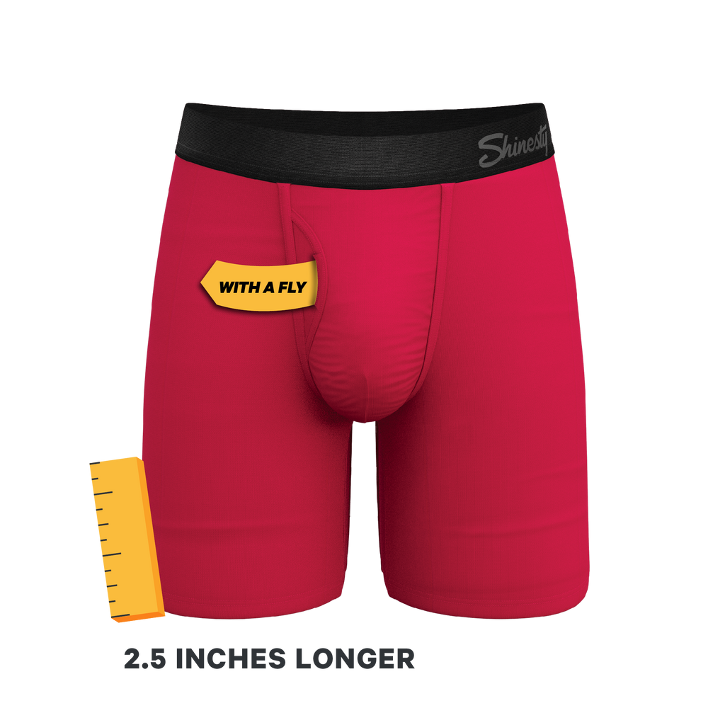 The Red Velvet | Dark Red Ball Hammock® Boxer - Long Leg - Shinesty