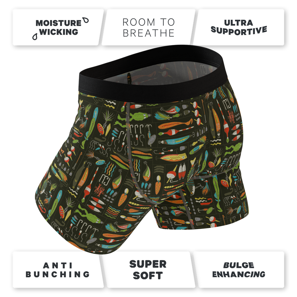 The Reel Nice | Bait Box Ball Hammock® Pouch Underwear With Fly - Shinesty