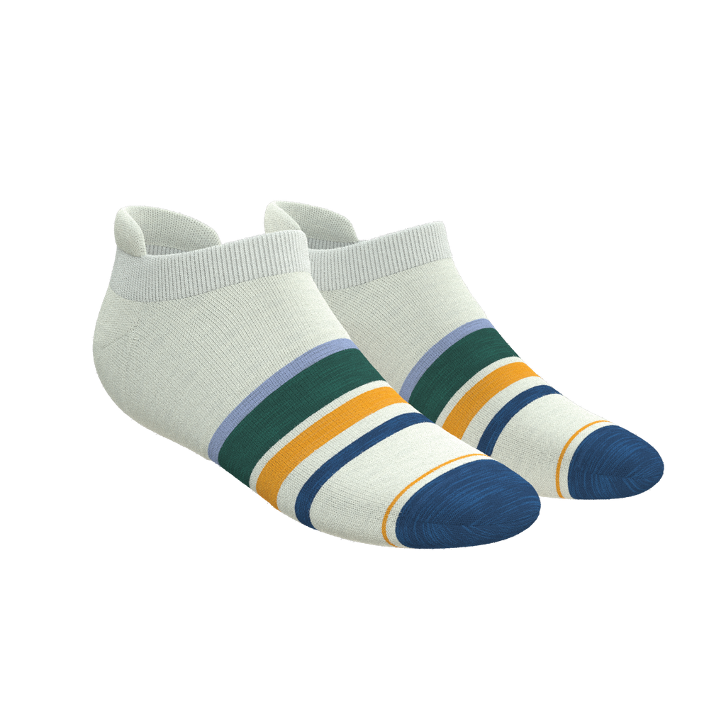 The Retro Actives | Retro Stripe Heel Hammock™ Ankle Socks - Shinesty