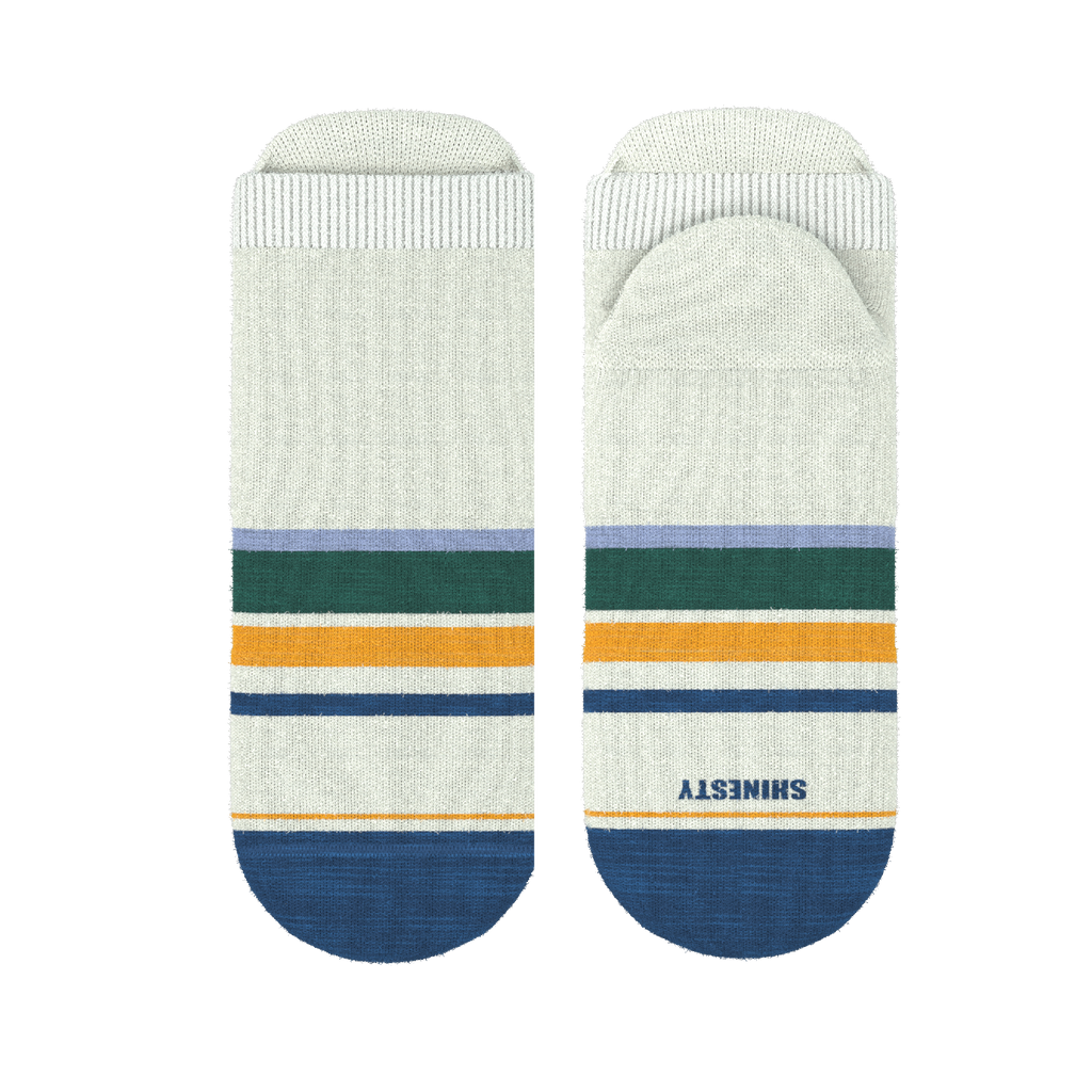 The Retro Actives | Retro Stripe Heel Hammock™ Ankle Socks - Shinesty