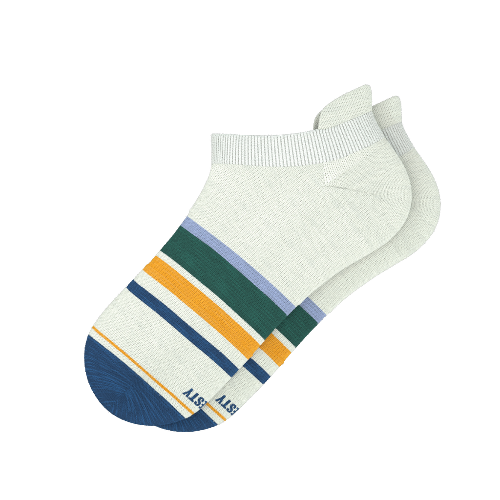 The Retro Actives | Retro Stripe Heel Hammock™ Ankle Socks - Shinesty