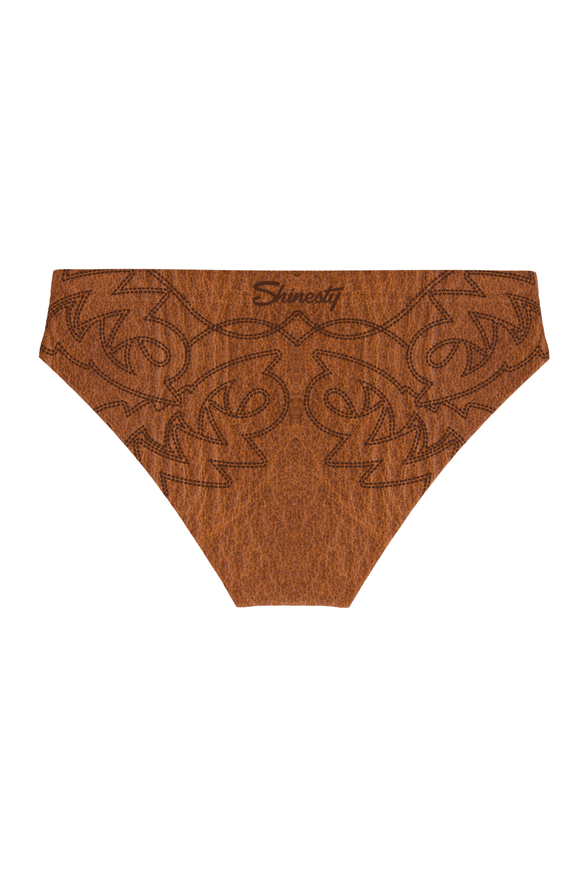 The Reverse Chaps | Western Faux Cracked Leather Ball Hammock® Pouch Swim Brief - Shinesty