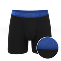 The Rhythm & Blues | Black and Blue Ball Hammock® Pouch Underwear With Fly - Shinesty