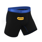 The Rhythm & Blues | Black and Blue Ball Hammock® Pouch Underwear With Fly - Shinesty