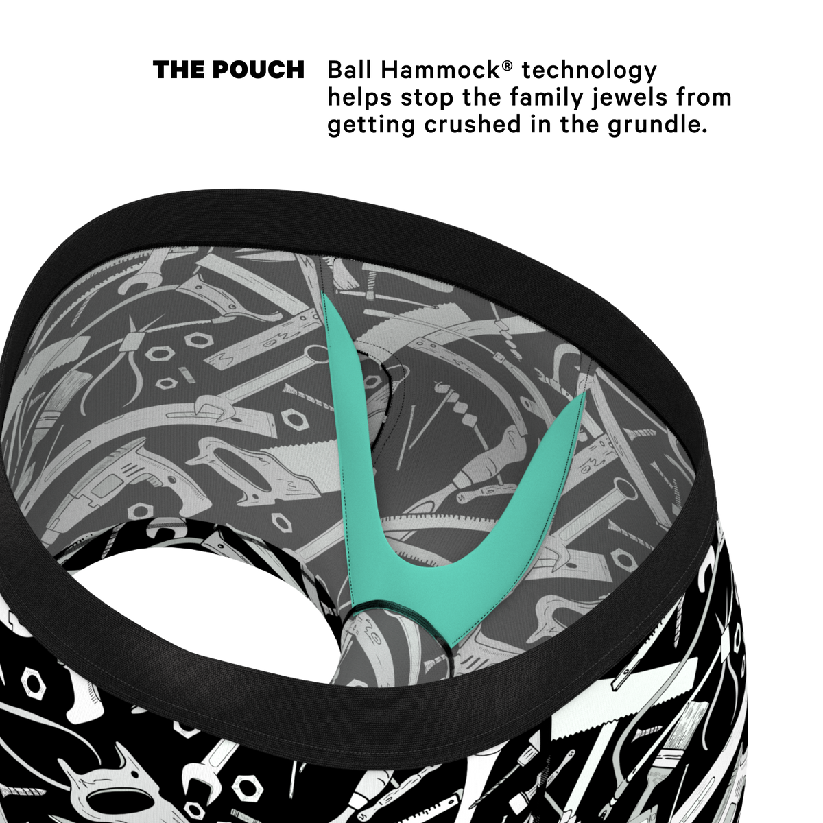 The Righty Tighty | Wrench Ball Hammock® Pouch Trunks Underwear - Shinesty