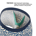 The Rio Grande | Abstract Navy Line Ball Hammock® Pouch Underwear - Shinesty